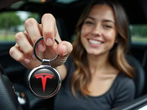 Tesla Safety Keychain Force Durable Build Metal